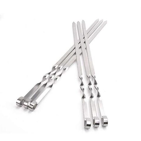 Casey 6 Piece Stainless Steel 45cm Length BBQ Kebab Skewers
