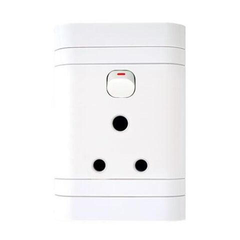 Lesco Single Switch Socket with Flush Cover -Voltage: 220-240V