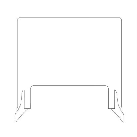 Casey Self Supporting Protective Transparent Barrier -Easily creates a physical barrier between employees and customers at service counters Retail Box No Warranty