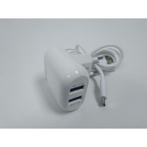 Nesty GRTA003 Dual USB Port Wall Charger- 2 Pin EU Power Adaptor 
