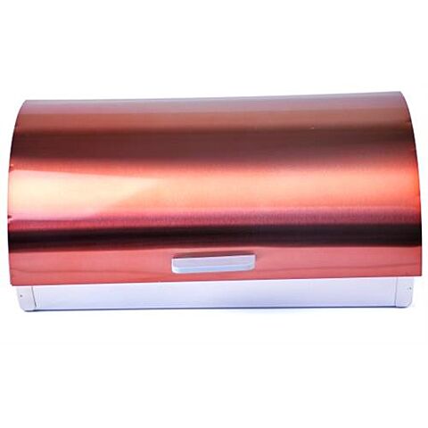 Totally Stainless Steel Bread Bin - Elegant Design Copper Painted Finish