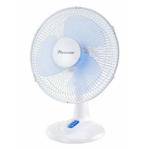 Pineware 30cm White Plastic Desktop Fan
