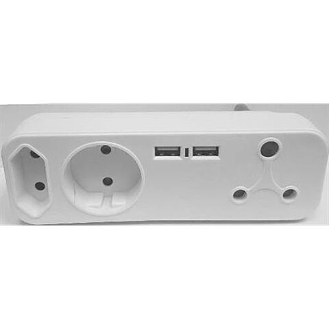 Noble Powerline Domestic 250V 5 Way Multiplug Adaptor-1 x 16A outlets 