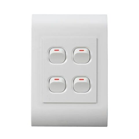 Lesco Pipelli 4 Lever 1 Way Flush Switch- Voltage: 220-240V