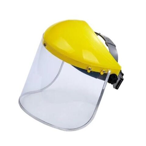 Casey Yellow Top Helmet Face Shield Anti Fog and Reusable Clear Design Retail Box No Warranty
