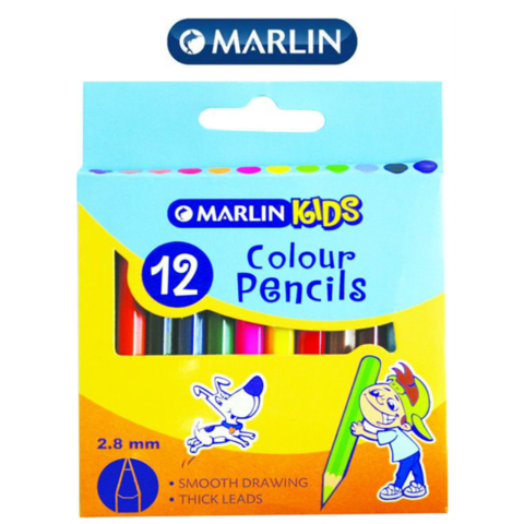 Marlin Kids Colour Pencils Short ( Pack of 12 )
