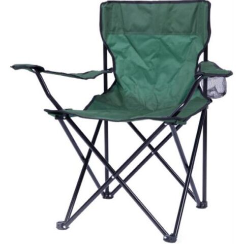 Totally Camping Chair Green -Strong And Durable Steel Frame Construction