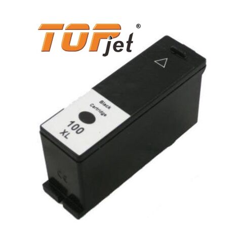 TopJet Generic Replacement Ink Cartridge for Lexmark 100XL LE14N1068BP -Page Yield 500 pages with 5% Coverage for Lexmark S305 / S405 / S505 / S605 / S815 / Pro 205 / Pro 705 / Pro 707 / Pro 805 / Pro 905 - High Yield Black