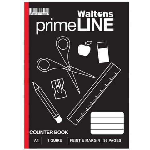Waltons Primeline 1 Quire A4 Counter Book 5 Pack