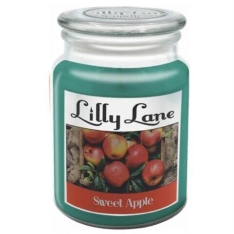 Lilly Lane Sweet Apple Scented Candle Large Lidded Mason Glass Jar