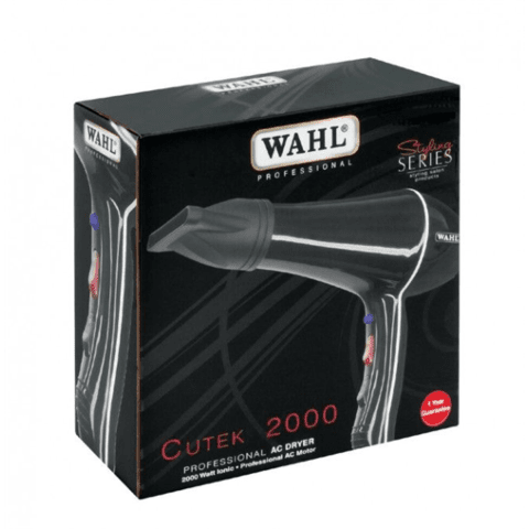 Wahl 2000w Black Cutek Hair Dryer Retail Box 1 year warranty