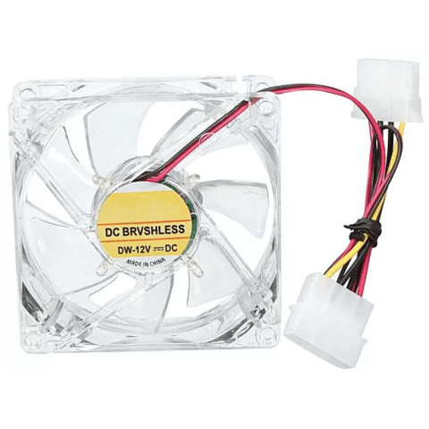 80mm Blue Fan with 4 Pin Molex Connector
