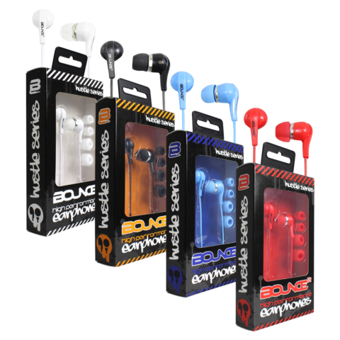 Bounce Hustle Earphones Red