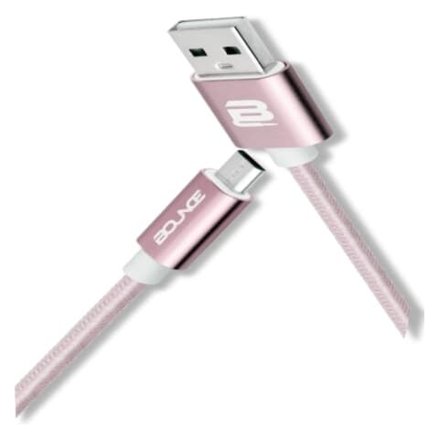 Bounce Cord Series Micro USB Cable - 1.2m Rose Gold
