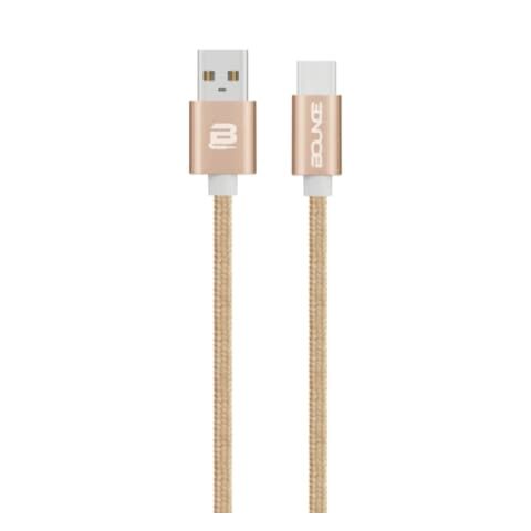 Bounce Cord Series Braided USB Type-C Cable - Gold - 2m Champagne Gold