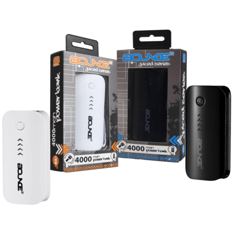 Bounce Juiced 4000mAh Powerbank Black