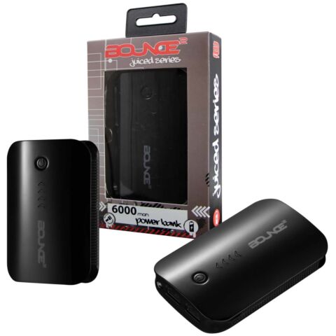 Bounce Juiced 6000mAh Powerbank Black