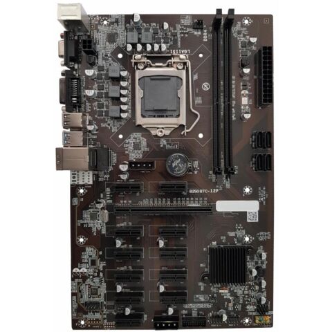 B250B 12 PCIE MOTHERBOARD COFFEE BOARD -  BTC-B250B