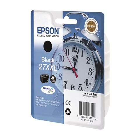 Epson Ink Cartrdige Black 34.1ml XXL WF-3620DWF / WF-7710DF / WF-7210DTW / WF-7110DTW 2200 pages