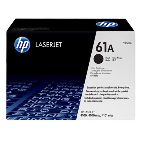 HP Original Replacement for HP 61A C8061A Black LaserJet Toner Cartridge