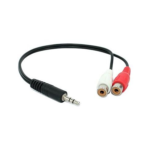 Unbranded 3.5mm Male to RCA (L+R) Female audio 20cm cable