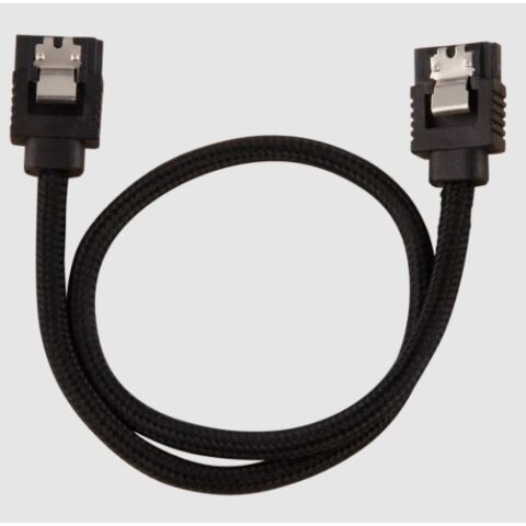 Corsair Premium Sleeved SATA 6Gbps 30cm Cable ? Black