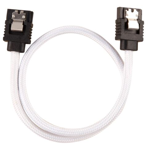 Corsair Premium Sleeved SATA 6Gbps 30cm Cable ? White