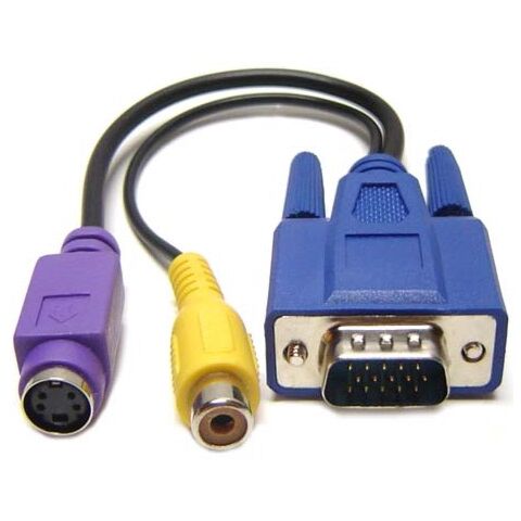 VGA to 1X RCA Yellow 1X Svideo