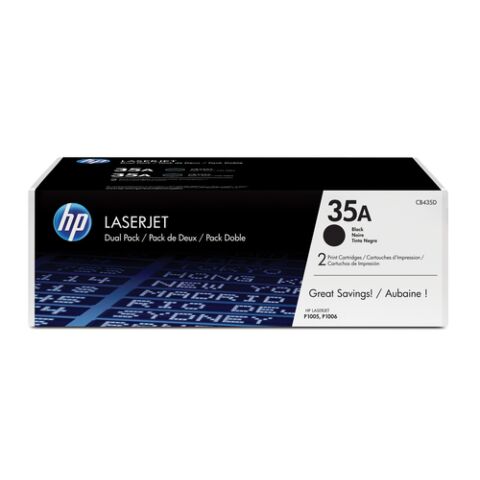 HP 35A Dual Pack Laserjet P1005/P1006 Black Print Cartridge