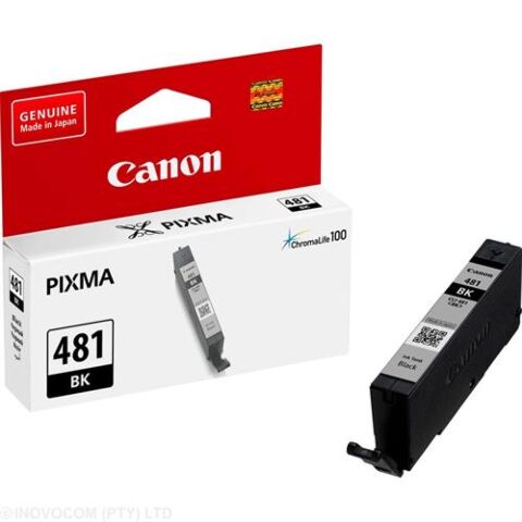 Canon CLI 481 Black Ink Cartridge - Compatible Printer Canon Pixma TS8140 Canon Pixma TS9140