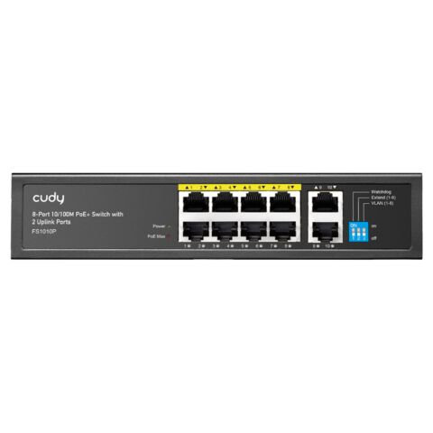 Cudy 10 Port Fast Ethernet 8 PoE 115W Switch | FS1010P