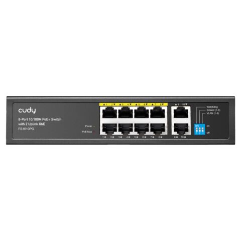 Cudy 8 Port Fast Ethernet PoE 115W 2 Gigabit Switch | FS1010PG