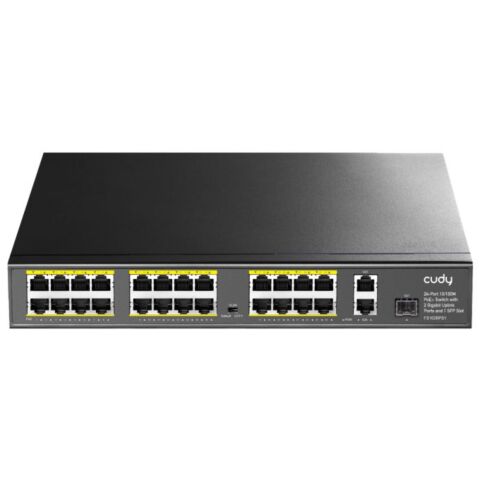 Cudy 24 Port Fast Ethernet PoE 290W 2 Gigabit 1SFP Switch | FS1026PS1
