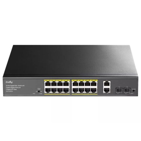 Cudy 16 Port Gigabit PoE 180W 2 Gigabit 2SFP Switch | GS1018PS2