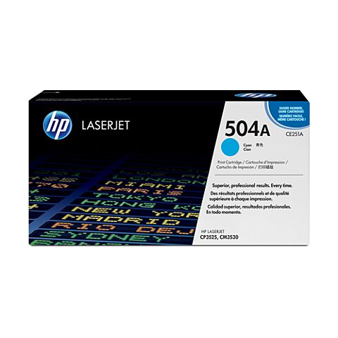 HP 504A Cp3525/Cm3530 Mfp Cyan Print Cartridge