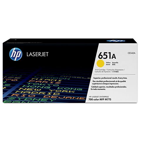 HP 651A Yellow Print Cartridge - LJ Enterprise 700 Color Mfp M775 Series