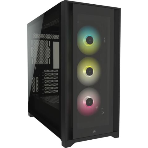 Corsair iCUE 5000X RGB Tempered Glass Mid-Tower ATX PC Smart Case ? Black