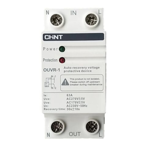 AC Over Under Voltage Relay 80A 3P+N Bottom 3 phase