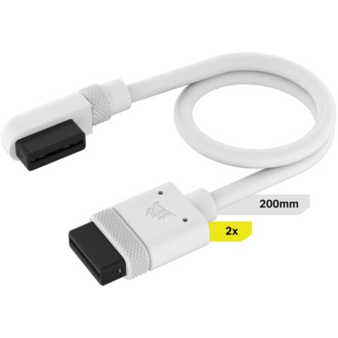 Corsair iCUE Link cable - 2x 200mm with straight 7 90-degree angled connectors