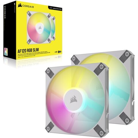 Corsair iCUE AF120 RGB slim 120mm PWM fluid Dynamic bearing fan - Dual pack