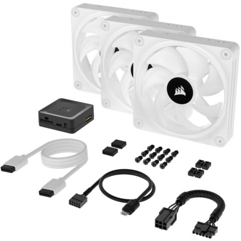 Corsair iCUE Link QX120 RGB 120mm PWM fans starter kit - White