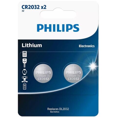 PHILIPS CR2032 2 PACK - CR2032P2/73