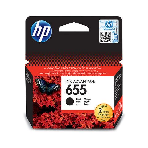 HP 655 Black Original Ink Advantage Cartridge