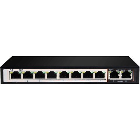 D-Link 10 Port PoE Switch - 2x Gigabit for uplink + 8x PoE Gigabit