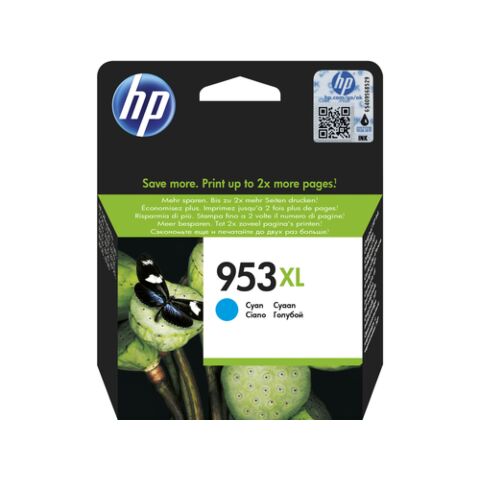 HP 953XL High Yield Cyan Original Ink Cartridge - HP Officejet Pro 8710/8720/8725/8730/8740