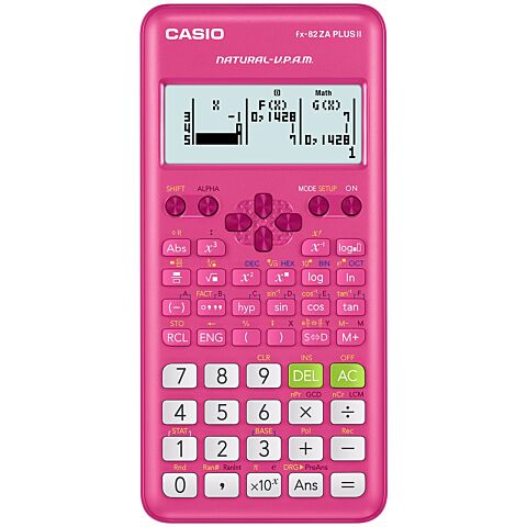 Casio FX-82ZA Plus II Scientific Calculator - Pink