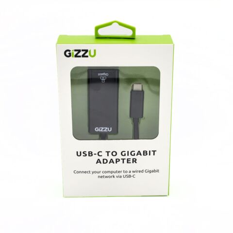 GIZZU USB-C to Gigabit Adapter Black