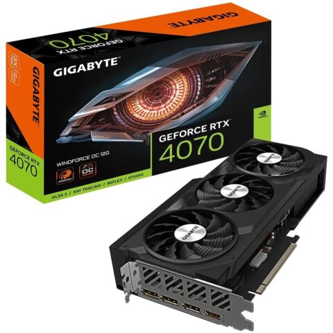 Gigabyte nVidia Geforce RTX 4070 WindForce OC 12GB GDDR6x PCI-e 4.0 x16 Graphics