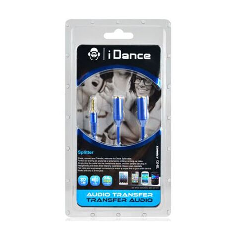 iDance Connect-C2 3.5mm 1-2 Splitter - Blue