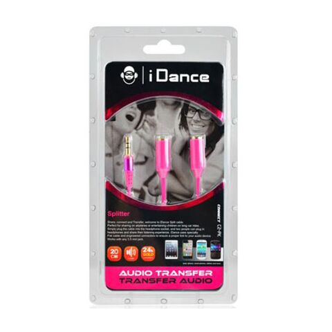 iDance Connect-C2 3.5mm 1-2 Splitter - Pink